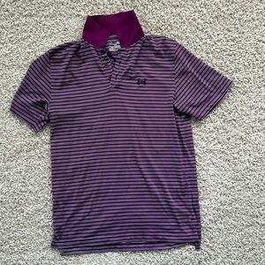 Under Armour Men’s Small Purple Striped Polo